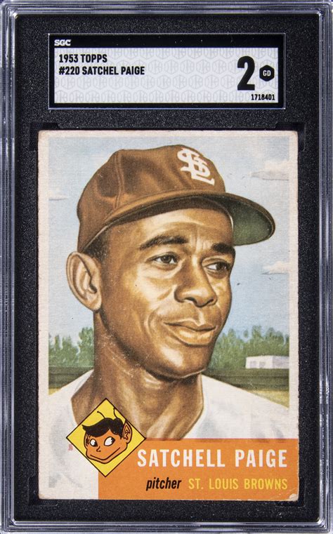 Lot Detail - 1953 Topps #220 Satchel Paige Rookie Card - SGC GD 2