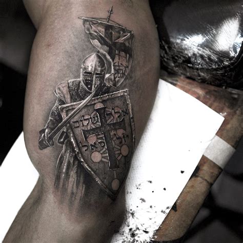 Knights Templar Tattoo Sleeve - Ajor Png