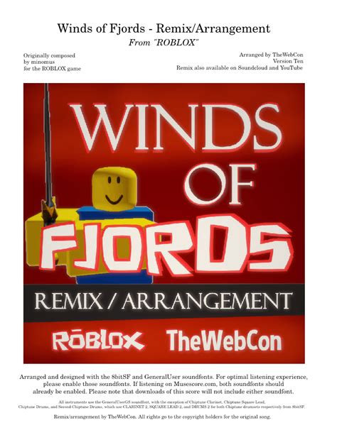 Winds of Fjords - Remix/Arrangement Sheet music for Vocals, Cello, Bass guitar, Drum group ...