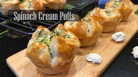 Spinach Cream Puffs Recipe - RKC - YouTube
