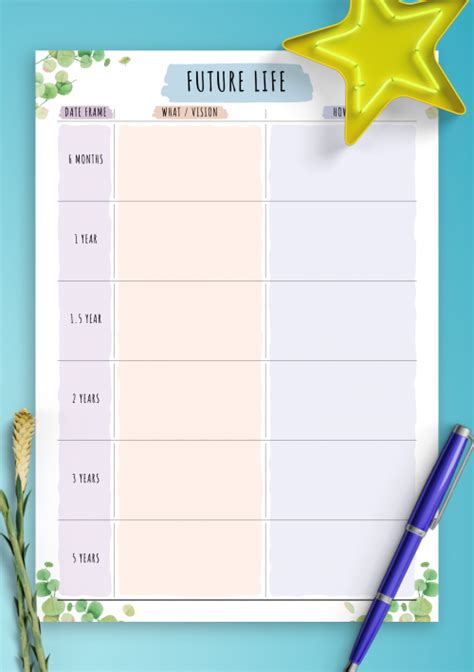 Download Printable Life Planner Undated - Floral Style PDF