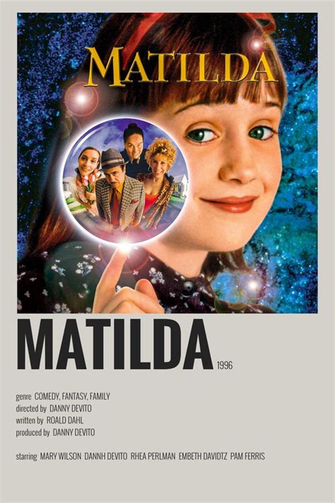 minimalist poster | Matilda movie, Movie posters minimalist, Kids movie poster