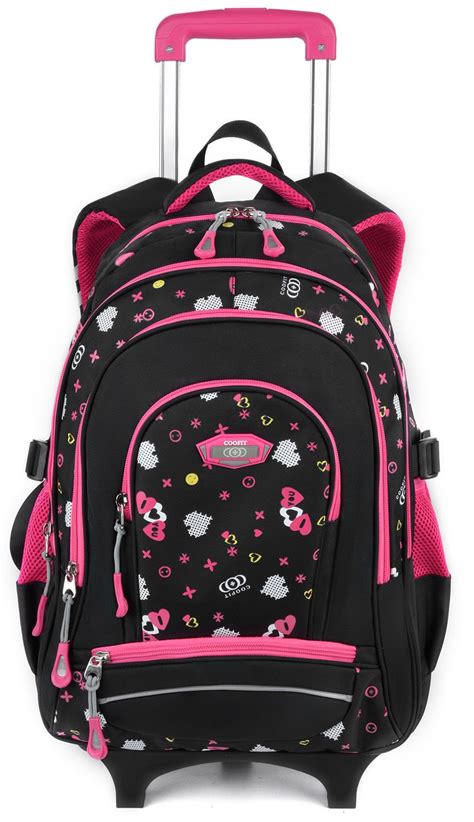 Buy Rolling Backpacks for Kids, COOFIT School Bags Wheels Backpack with ...