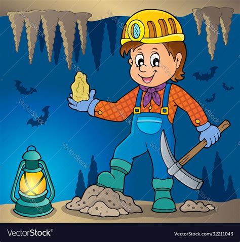 Miner theme image 3 vector image on VectorStock en 2024 | Mineros ...