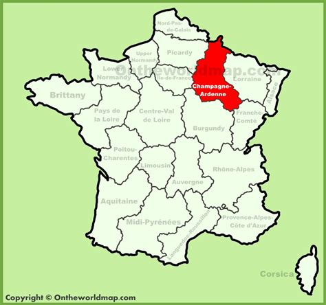 Champagne-Ardenne location on the France map - Ontheworldmap.com