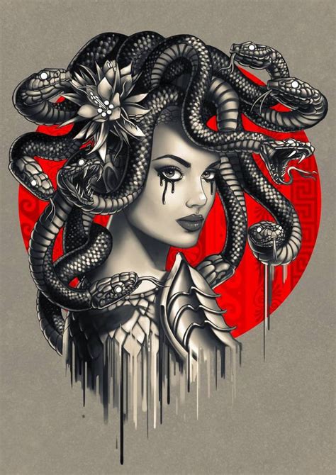 Medusa Printmaking by Ben Krefta | Saatchi Art | アートプリント, ホラーアート, キャンバスアート