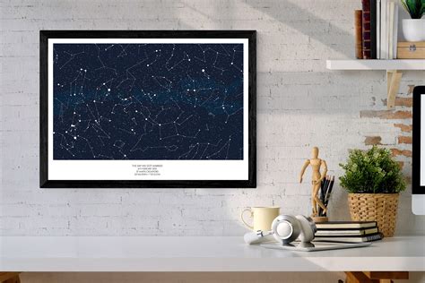 Star Map Night Sky Print Custom Star Map Star Chart Night | Etsy