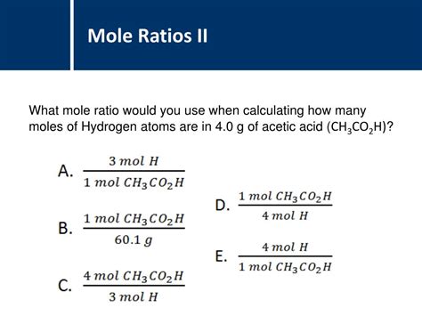 PPT - Chemistry Stoichiometry : Mole Ratios PowerPoint Presentation ...