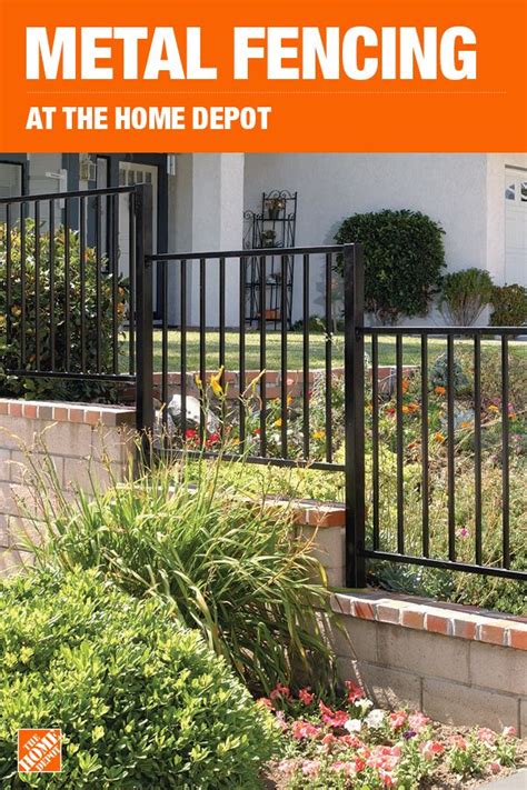 Metal Fencing - Fencing & Gates - The Home Depot | Backyard landscaping ...