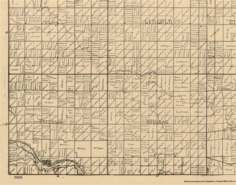 Peterson, Iowa 1896 Old Town Map Custom Print - Clay Co. - OLD MAPS