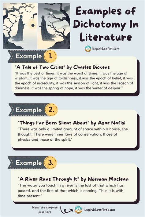 Examples of Dichotomy In Literature - EnglishLeaflet