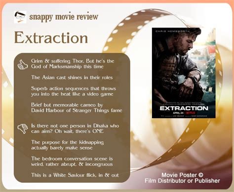 Extraction (2020) Movie Review | The Scribbling Geek