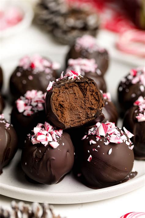 Vegan Peppermint Chocolate Truffles - Nadia's Healthy Kitchen