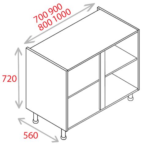 Noyeks > KITCHEN CARCASS 1000MM WHITE - Standard Base Unit > Standard ...