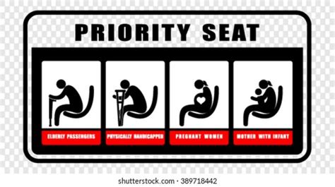 Priority Seat Sticker Stock Vector (Royalty Free) 389718442 | Shutterstock