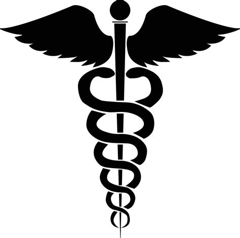 caduceus health icon on white background. medical symbol. flat style ...