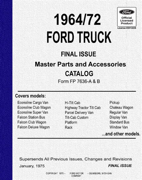 1964/72 Ford Truck Master Parts Catalog - Fordmanuals.com