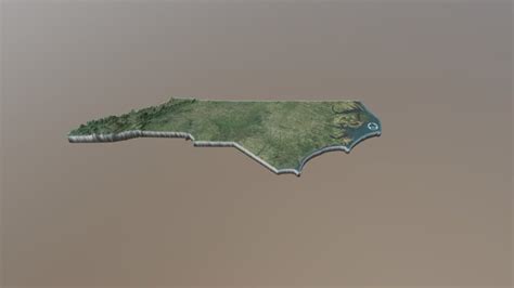 North Carolina Relief Map - 14 Inch - 3D model by smartmAPPS [d53e117] - Sketchfab