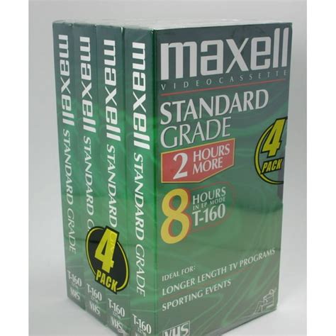 Maxell Standard Grade T 160 Blank Vhs Recording Tapes - Walmart.com - Walmart.com