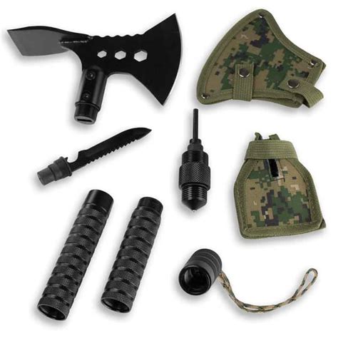 Wilderness Survival Axe - Nested Tool Hatchet - Multi-Purpose Camping Axes | KarateMart.com