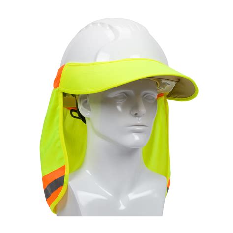 EZ-Cool® Hi-Viz Hard Hat Visor and Neck Shade | Sun Blocking PPE | Hi-Viz Hard Hat Visor Neck ...