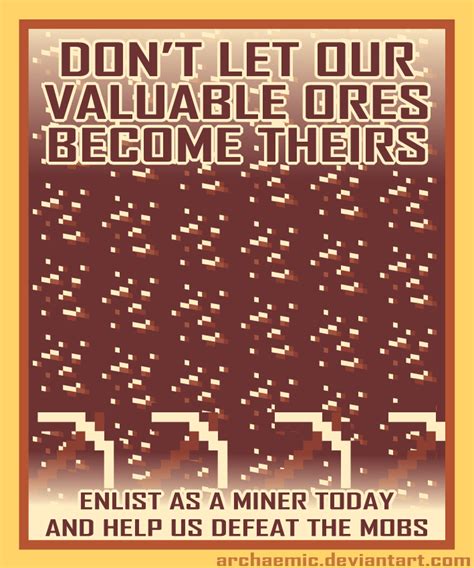 Minecraft Propaganda: Ore by archaemic on DeviantArt