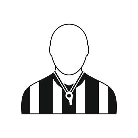 Referee black simple icon 14073990 Vector Art at Vecteezy