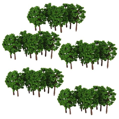 100pcs Model Trees N Scale Train Street Layout Railway Landscape 8cm - Walmart.com