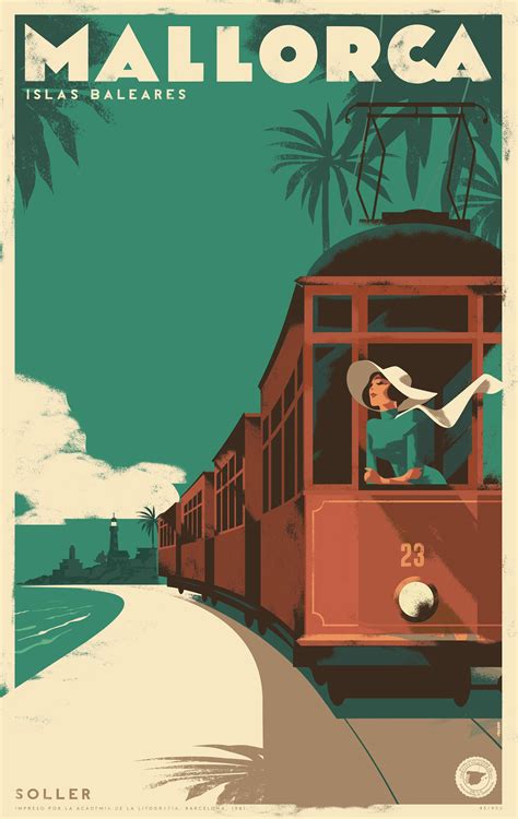 #Mallorca #Poster #illustration #color #graphic #design #print Train Travel, Travel Art, Travel ...