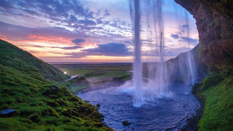 Seljalandsfoss Waterfall, Iceland UHD 8K Wallpaper | Pixelz