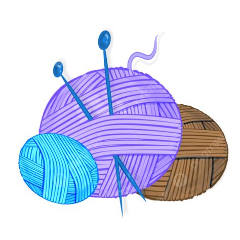 Knitting Yarn And Needles With Transparent Background, Needles, Knitting Yarn, Colour PNG ...