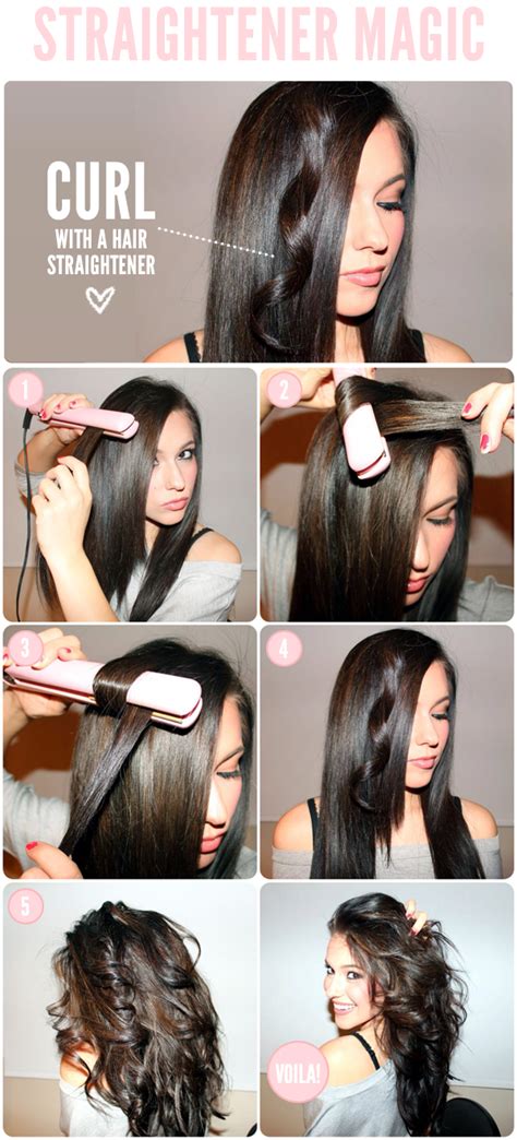 How to Curl Your Hair with a Hair Straightener - AllDayChic