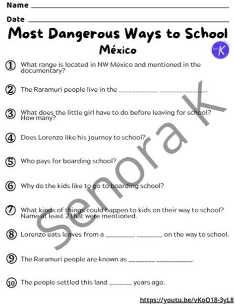 Most Dangerous Ways to School Mexico Cultural Documentary Questions ...