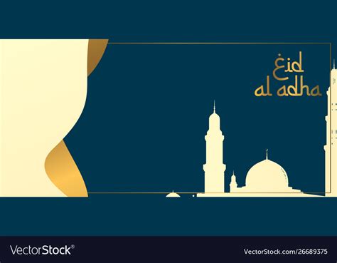 Banner background design islamic day eid al Vector Image