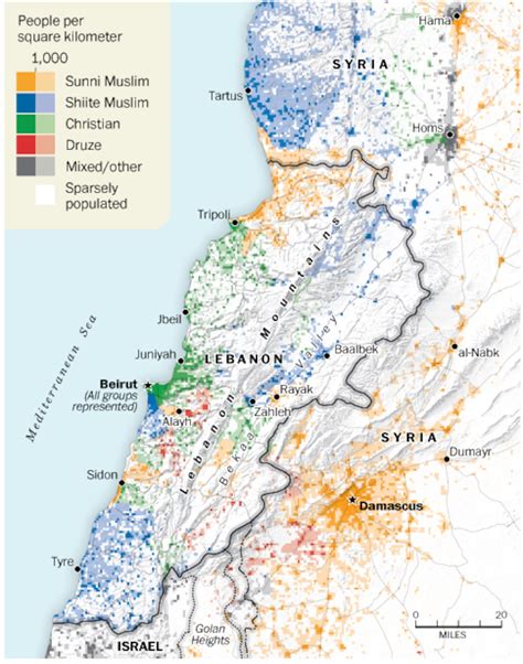 Distribution of religious groups across Lebanon - The Washington Post