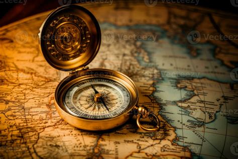 Compass travel map adventure. Generate Ai 29194955 Stock Photo at Vecteezy