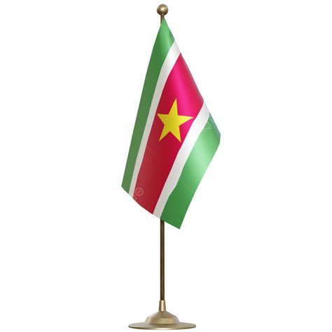 Suriname Flag With Pole, Suriname Flag Post, Suriname Flag, Suriname ...