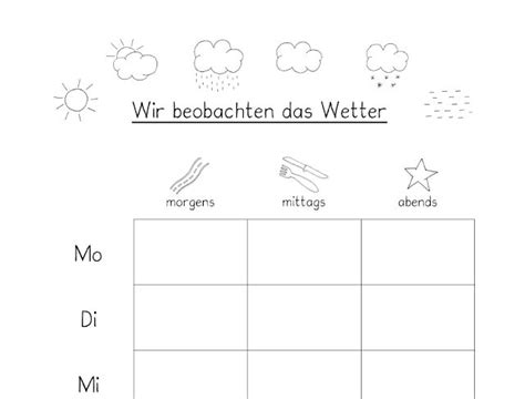 Das Wetter beobachten - 1. Klasse - Frau Locke | Wetter kindergarten, Wetter, Unterrichtsplanung