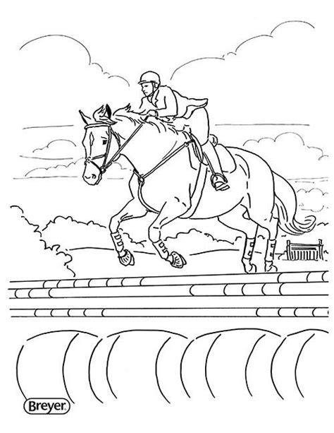 Printable Horses Jumping Coloring Pages - canvas-er