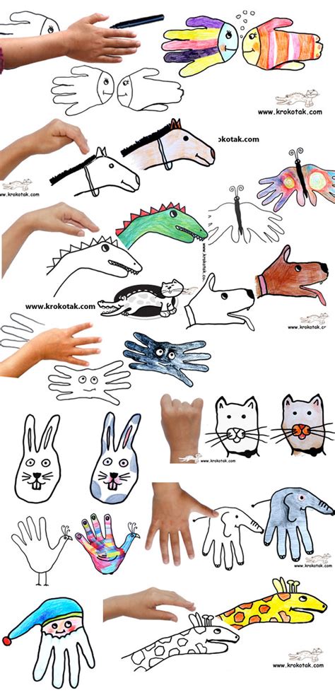 krokotak | 14 Ways to Make Handprint ANIMALS