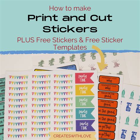 How to make Print and Cut Stickers: + 11 FREE Sticker Templates ...