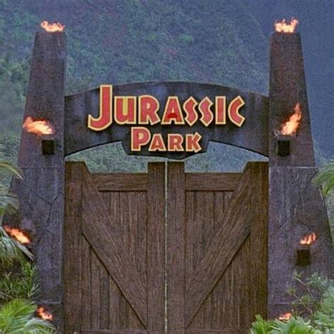 Jurassic Park Entrance | Jurassic park party, Jurassic park gate, Jurassic park birthday party