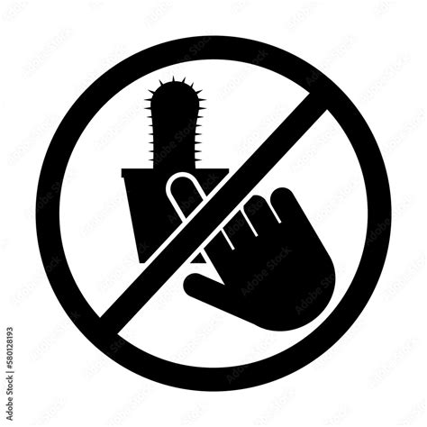 do not touch, cactus icon. Element of prohibition sign icon. Premium quality graphic design icon ...