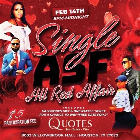 Single ASF “All Red Affair”, Quotes Willowbrook (Houston), North ...