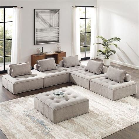 Art Leon Modern Square Modular Sectional Sofa - Overstock - 30739525 ...