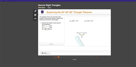 Exploring the 45°-45°-90° Triangle Theorem - brainly.com