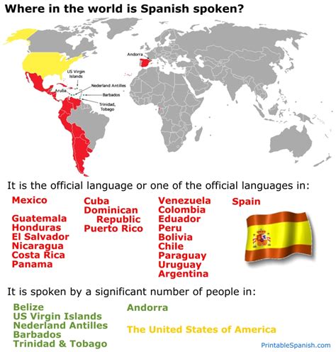 Map of Spanish Speaking Countries And Capitals Printables Highlighted