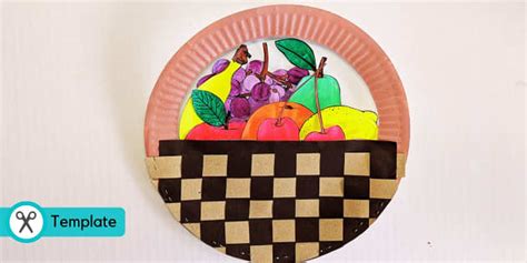 Paper Plate Fruit Basket | Food Crafts (Teacher-Made)