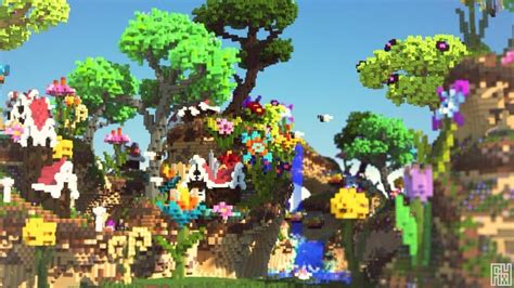 Custom Flower Forest Biome | Fairy Village | Minecraft Timelapse - YouTube