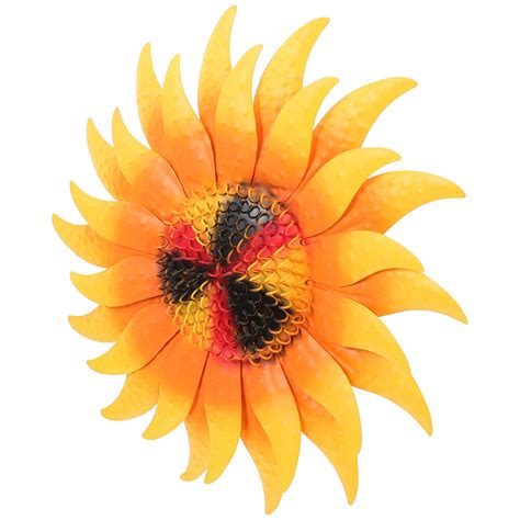 Wrought Iron Sunflower Hanging Rustic Wall Decor Fence Ornament | eBay